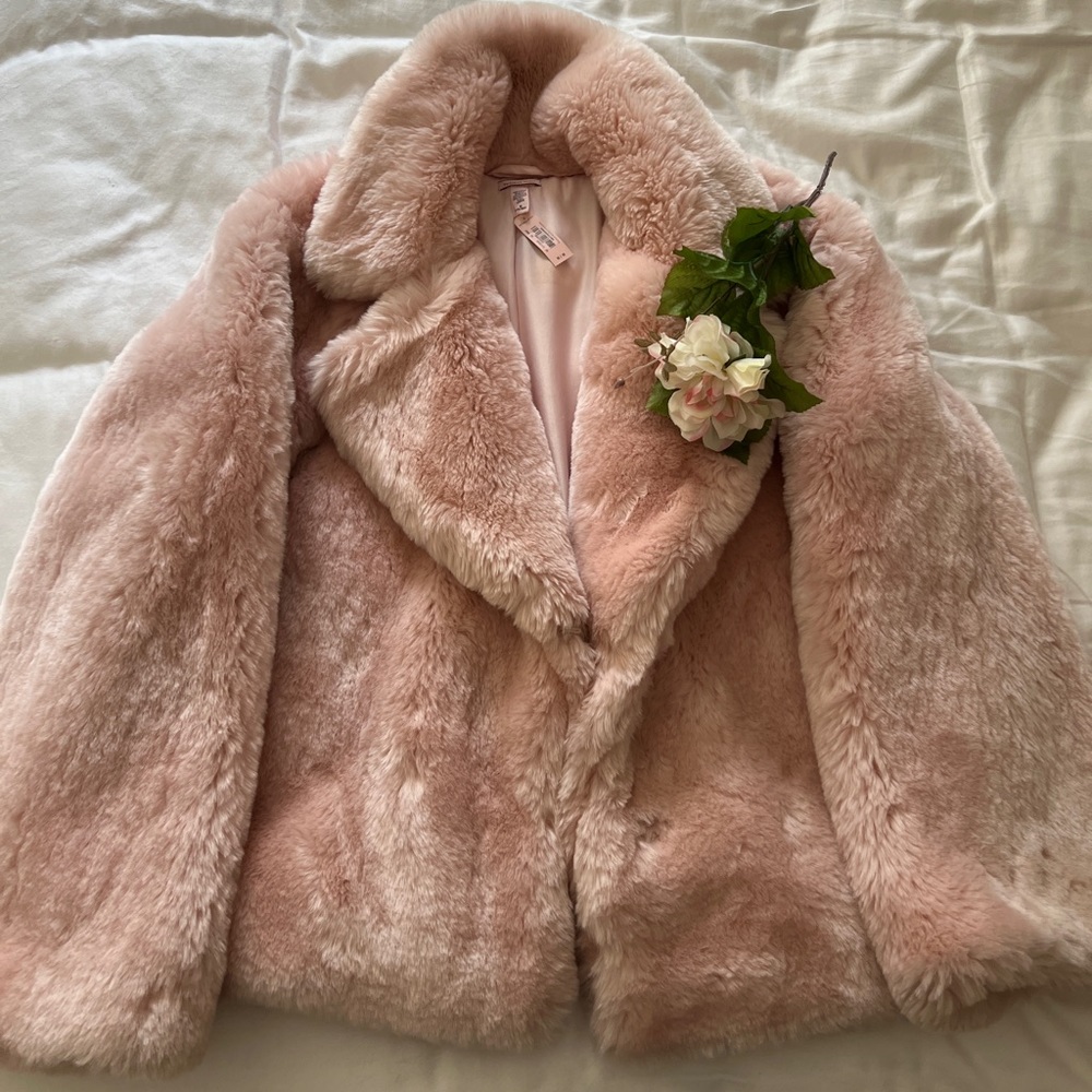 vintage victoria’s secret pink coat